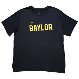 Nike Dri-Fit Baylor University T-Shirt Black Short Sleeve BU Mens XL